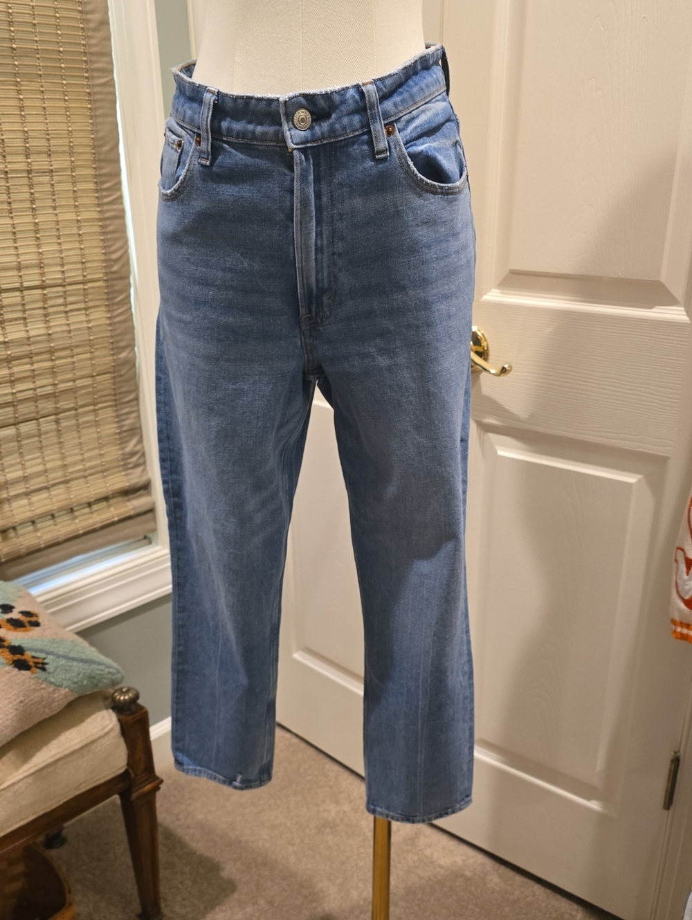 Abercrombie & Fitch Light Blue Straight-Leg Jeans